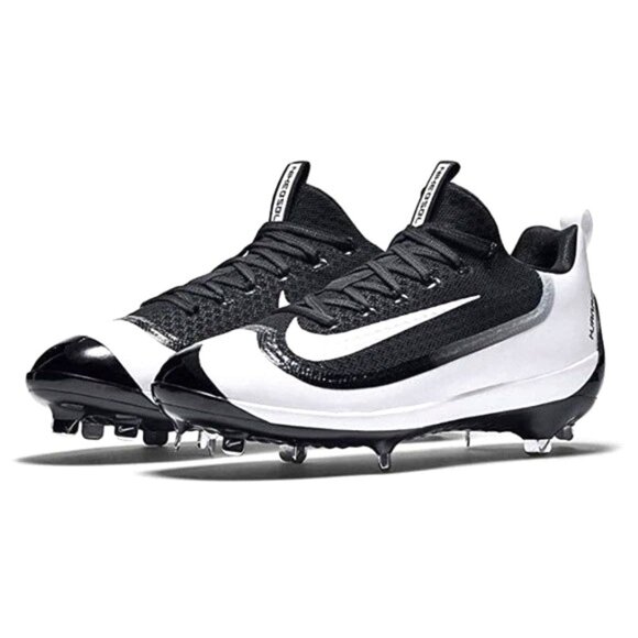 Nike Air Huarache 2K Elite Low Metal Baseball Cleats Black White Size 13 (807129 - Picture 1 of 6